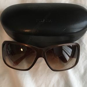Brown Oversized Prada Sunglasses
